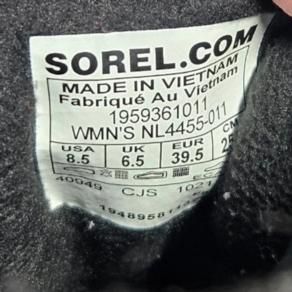 Sorel Explorer Next Joan Cozy Boot Womens 8.5 Black Sherpa Winter Boots